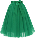 Bridesmay Women's Tulle Skirt Knee Length - Fluffy 6-Layer Tutu
