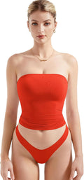SUUKSESS Women Sexy Tube Top Summer Y2K Going Out Double Lined Basic 8