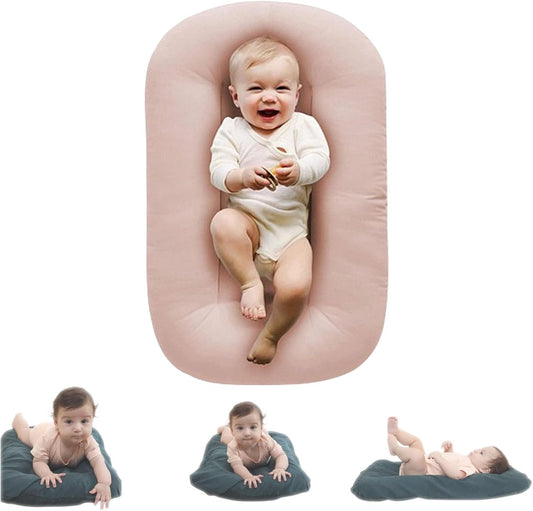Baby Lounger Pillow for Newborn, 0-24 Months - Light Pink Bliss