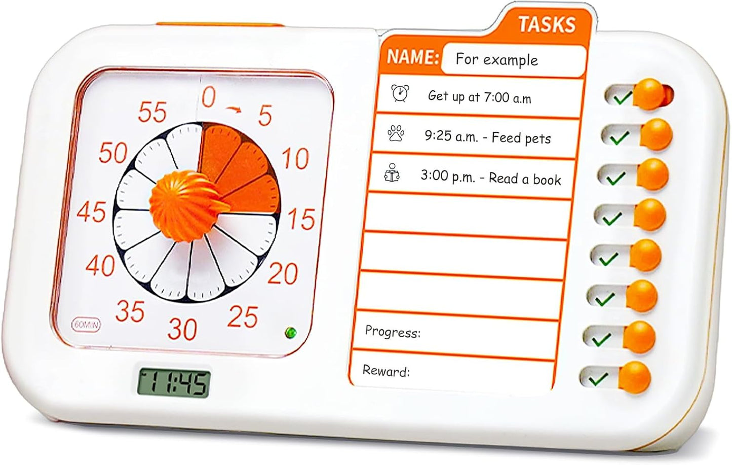 3-in-1 Visual ADHD Timer for Kids & Adults with Planning Board