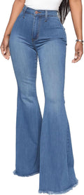 CutieLove Womens Ripped Jeans Bell Bottom Flare Mid Rise - Distressed