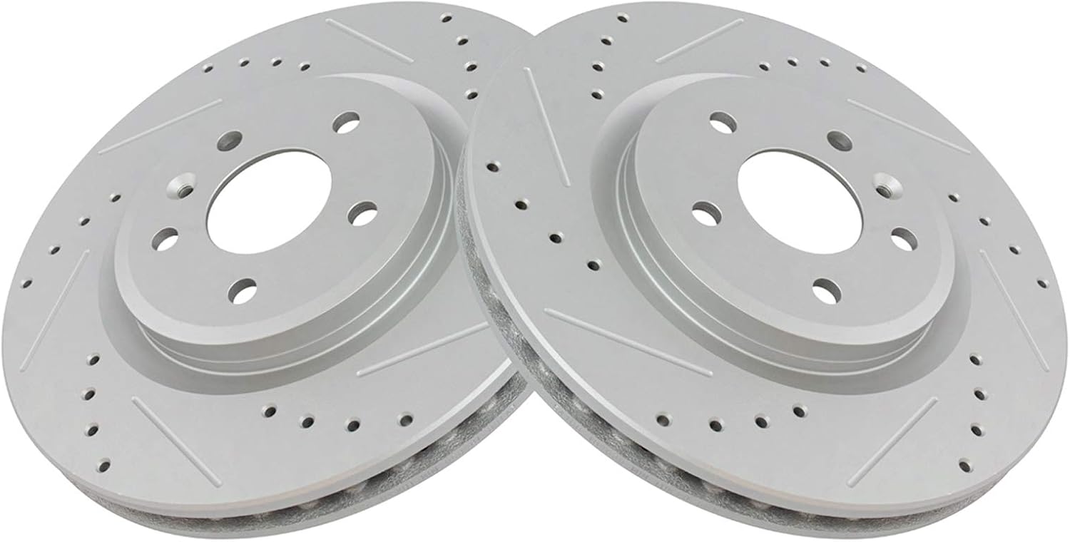 TRQ Front Performance Brake Rotors Set for Ford Explorer Flex Taurus