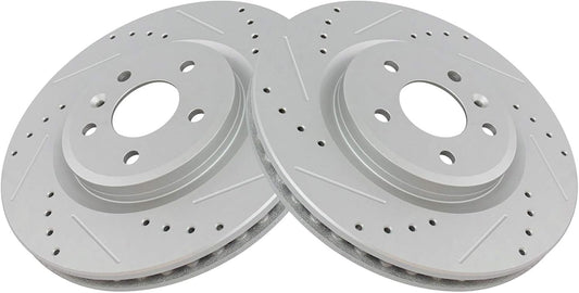 TRQ Front Performance Brake Rotors Set for Ford Explorer Flex Taurus