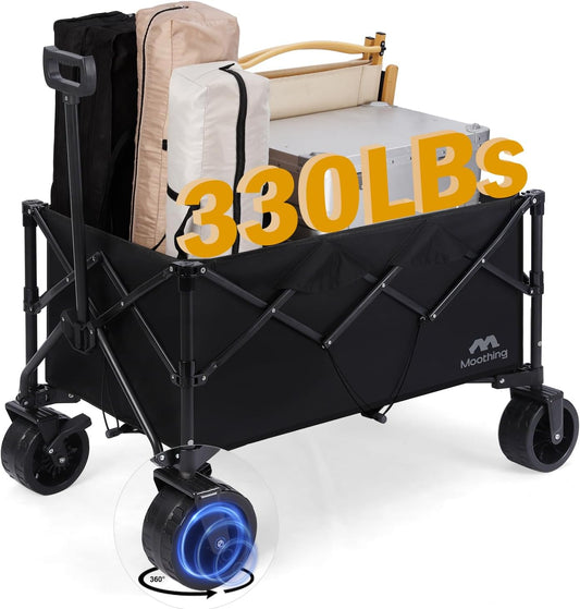 330lbs Loading Capacity Collapsible Beach Wagon - All Terrain Smoother