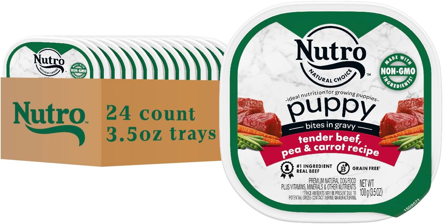 Nutro Puppy Grain Free Natural Wet Dog Food Bites in Gravy