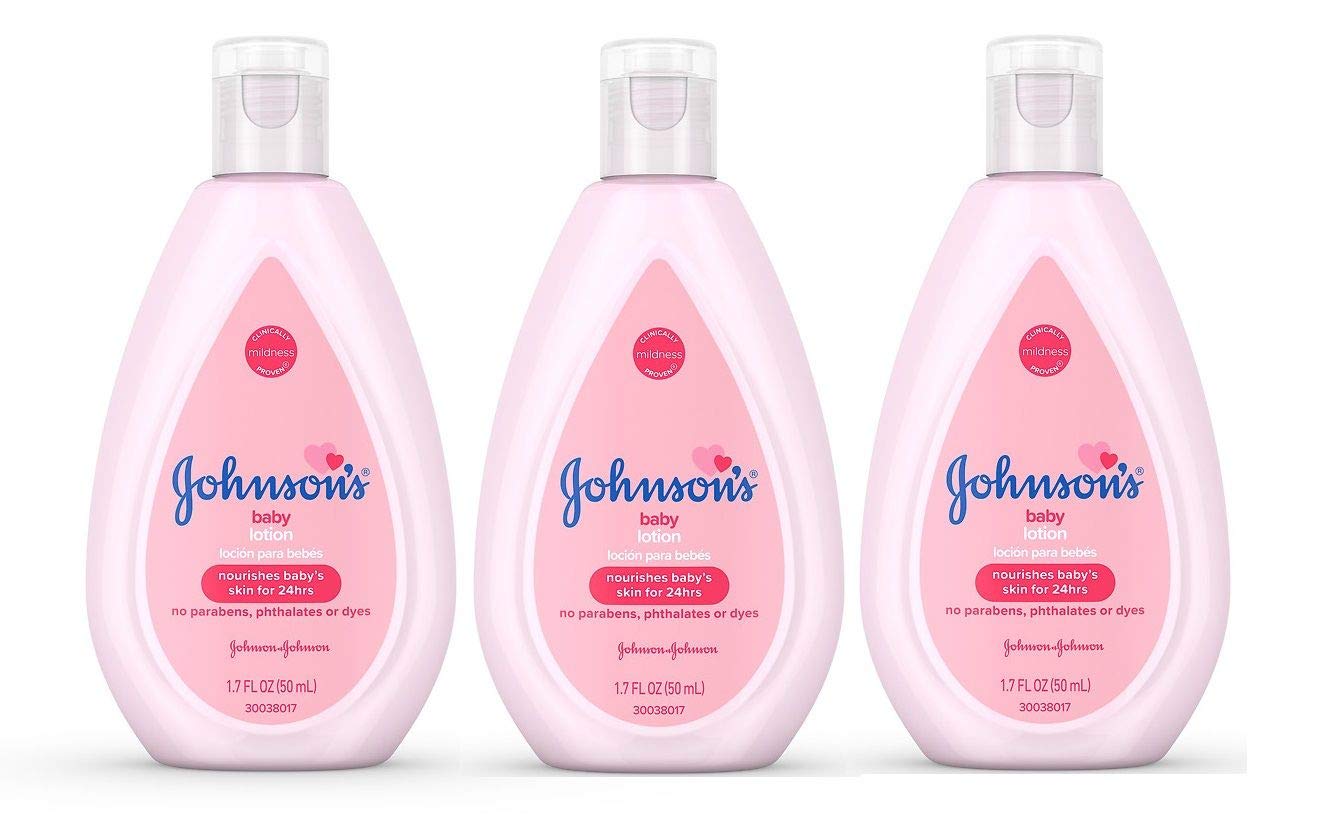 3-Pack Johnson's Baby Lotion 1.7 oz Travel Size - Soft Baby Skin