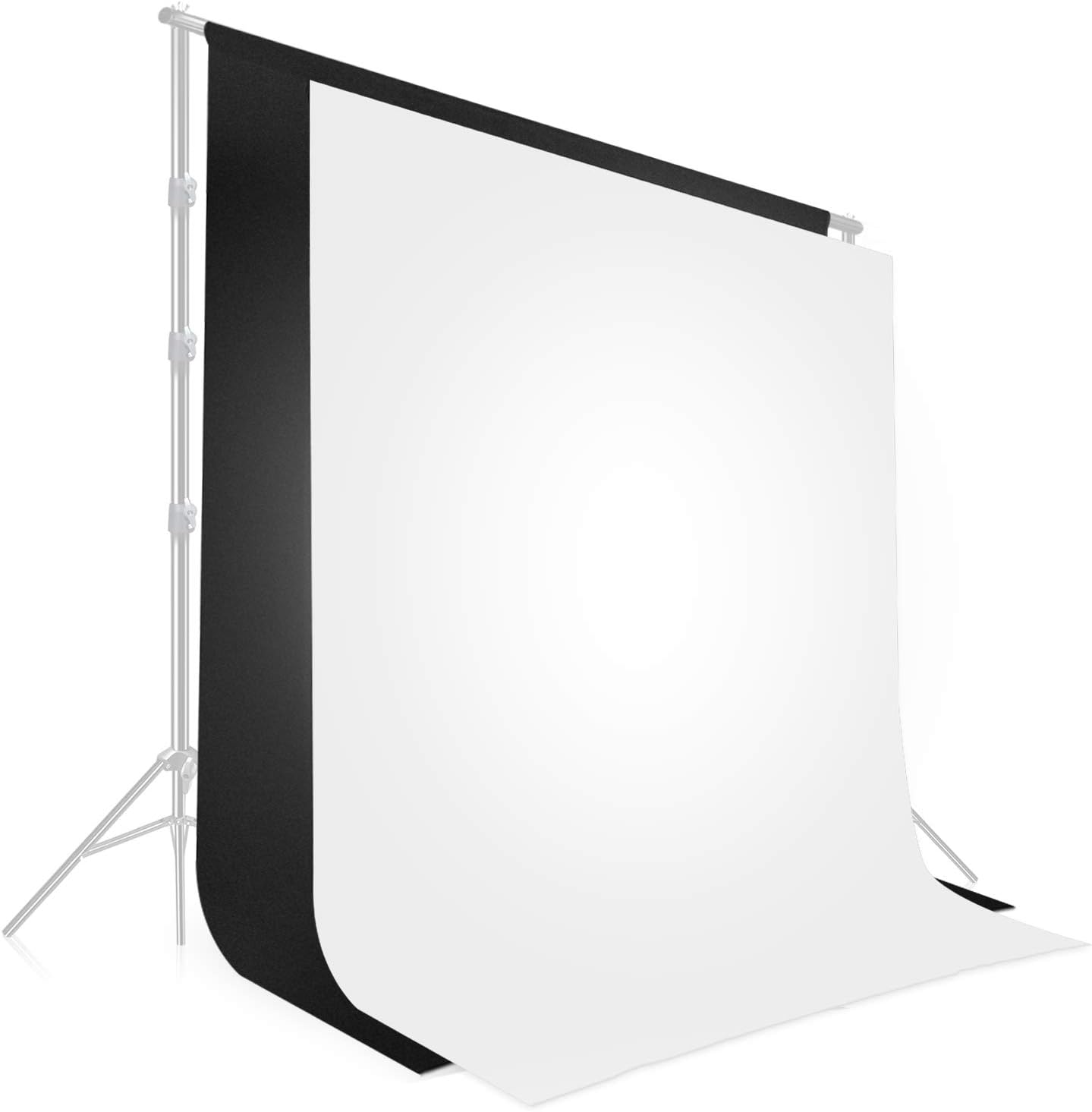 LimoStudio 10 x 12 ft. Black & White Backdrop for Photography