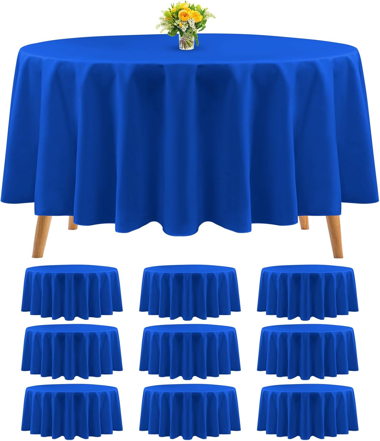 Premium Royal Blue Round Tablecloths for Elegant Events