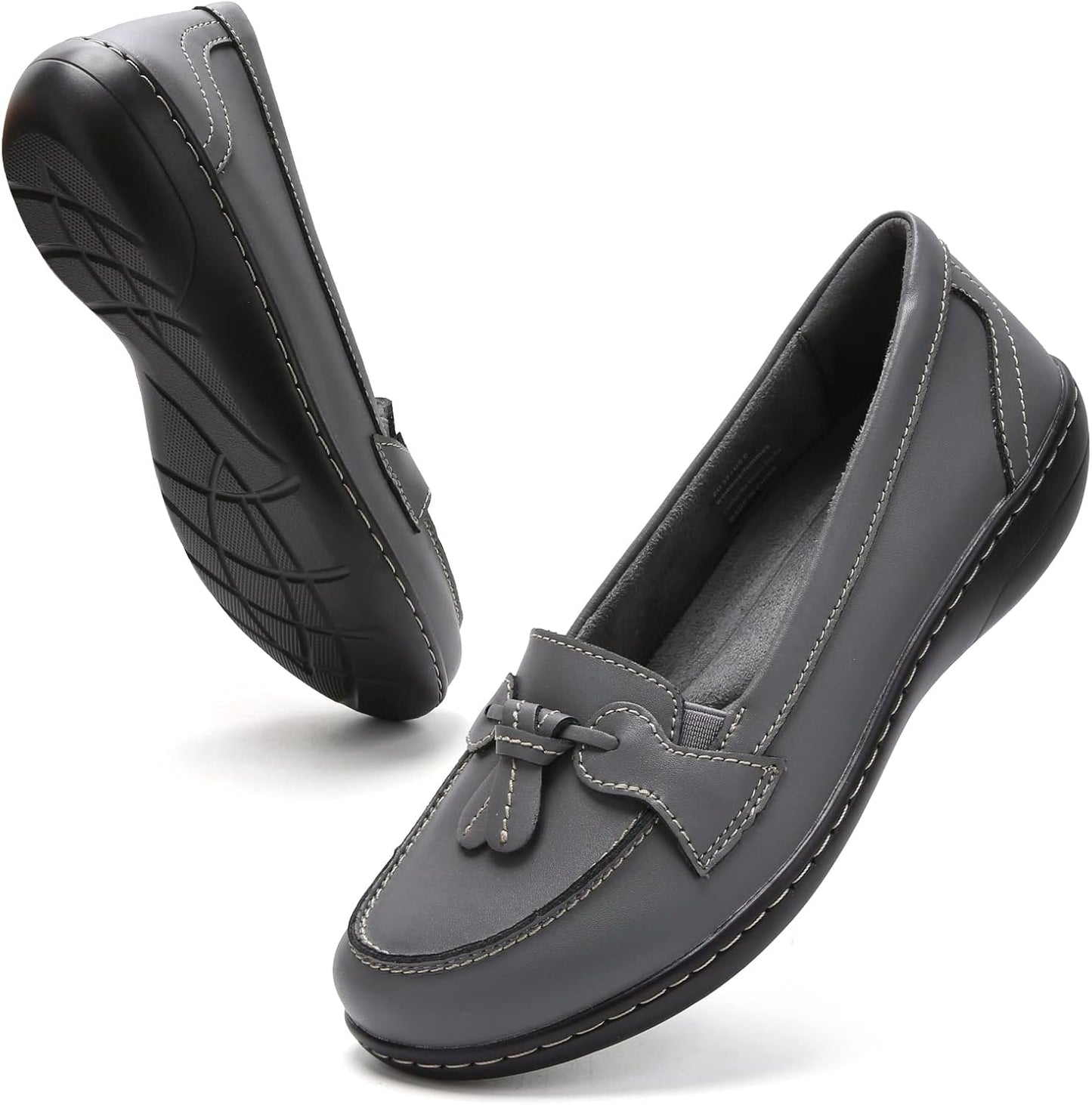 Comfortable Leather Tassel Loafers for Women by Maichal