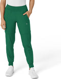 W123 Women's Comfort Waist Cargo Jogger Scrub Pant - High Waist