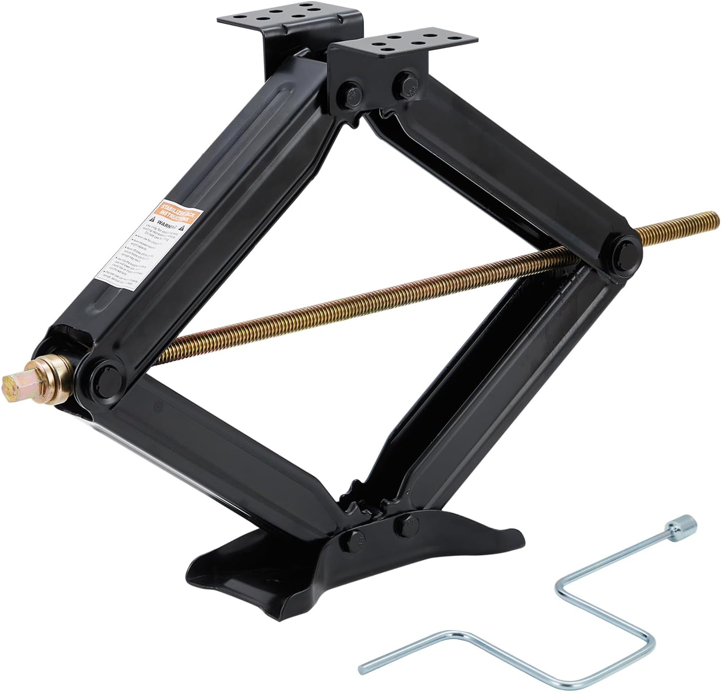 RV Scissor Jack 4 in-24 in Adjustable Stabilizer for Trailers