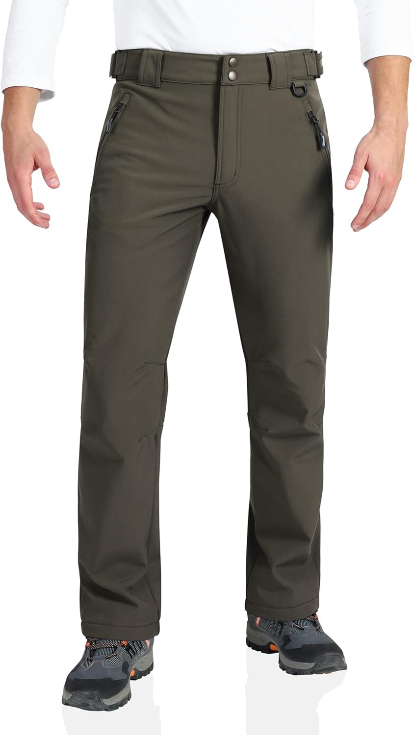 Outdoor Ventures Men's Lite Waterproof Windproof Fleece Pants
