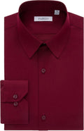 FAHIZO Men's Dress Shirt Regular Fit Solid Long Sleeve - Non-Iron Flex