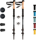 Ultra Light 100% Carbon Fiber Trekking Poles - Foldable Support