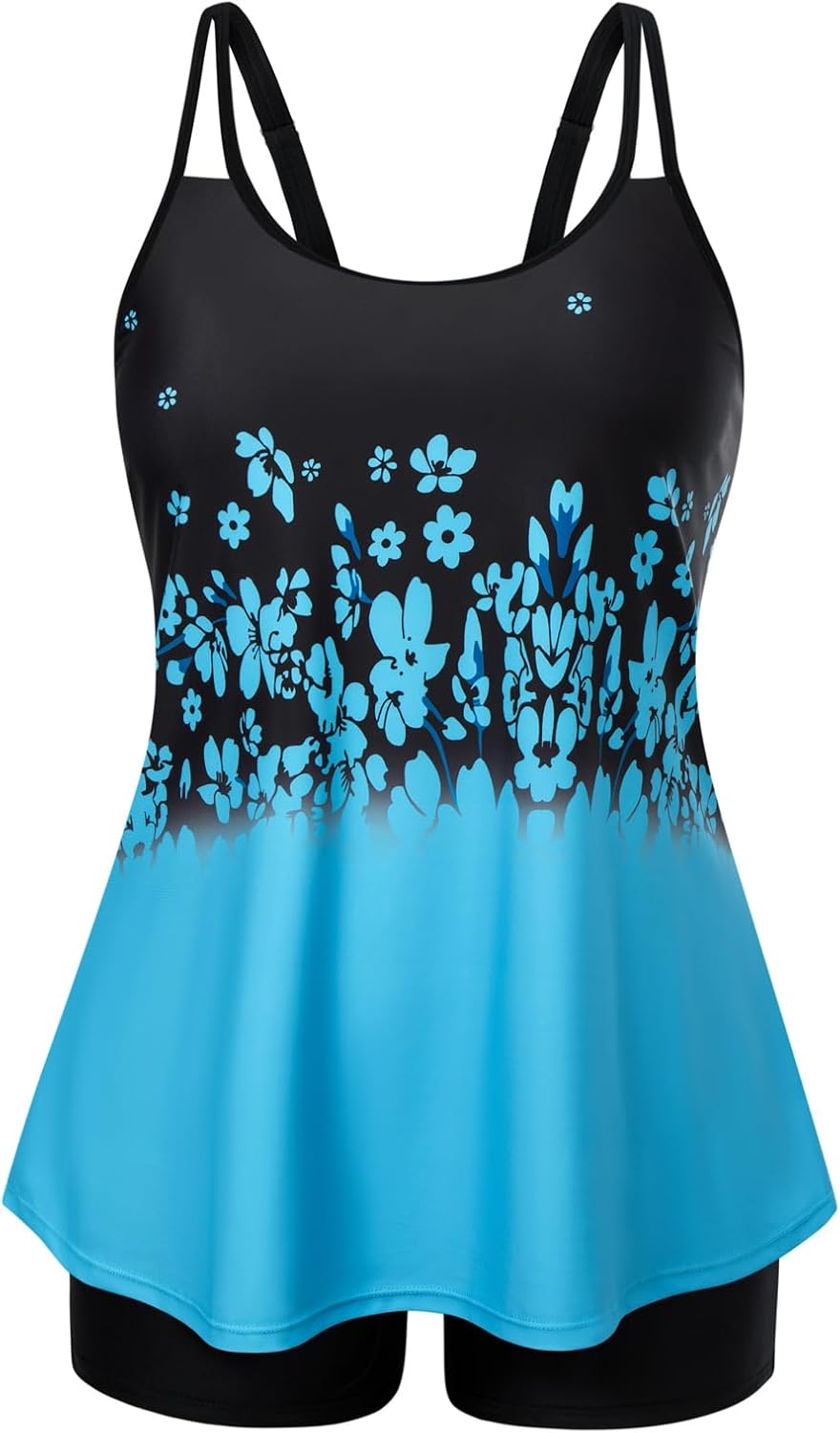 Hanna Nikole Womens Plus Size Tankini Swimsuit for Comfort