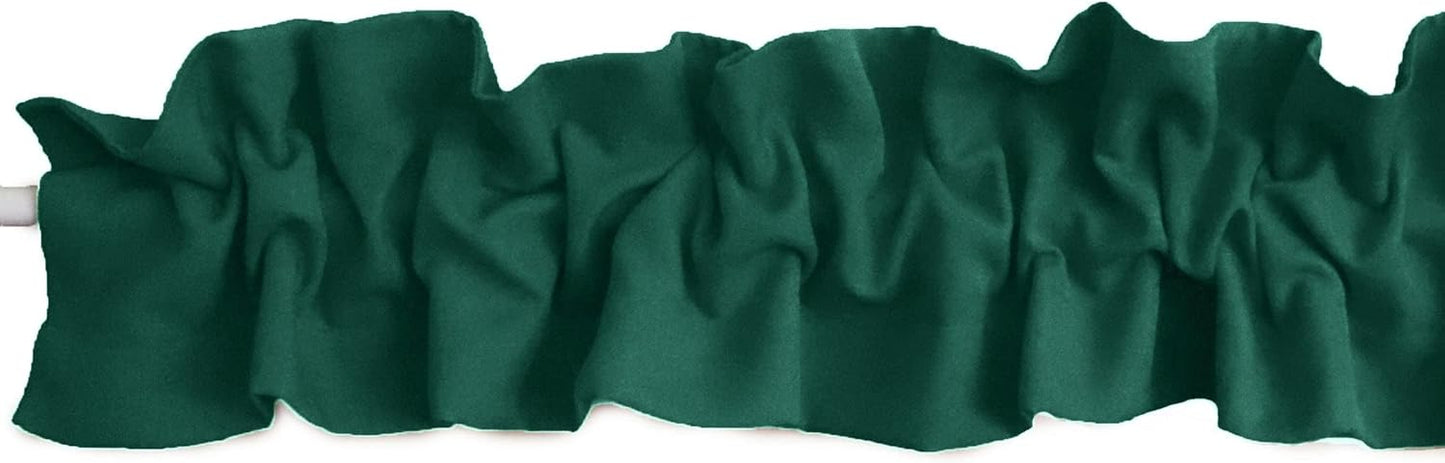Solid Poplin Sleeve Topper Window Valance for Home Decor