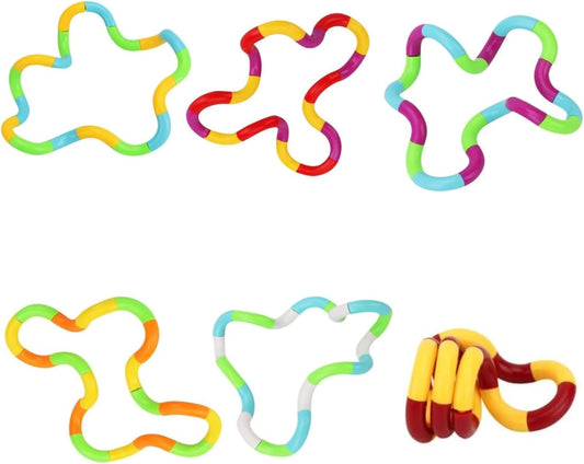 6PCS Colorful Quiet Fidgets Set - Anti-Anxiety Brain Tools