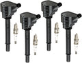 4PCS UF673 Ignition Coils + 4PCS 93618 Iridium Spark Plugs Pack