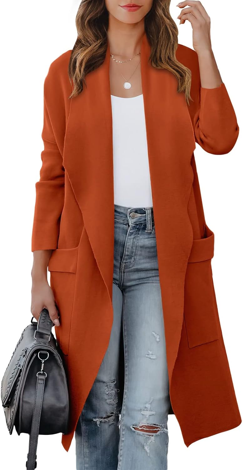 Womens Long Cardigan Sweater for Fall Fashion by ANRABESS