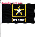 Embroidered US Army Military Flag 3x5 ft - Heavy Duty Double Sided