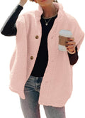 Womens Fuzzy Fleece Sherpa Vest Jacket - Oversized Warm Button Down