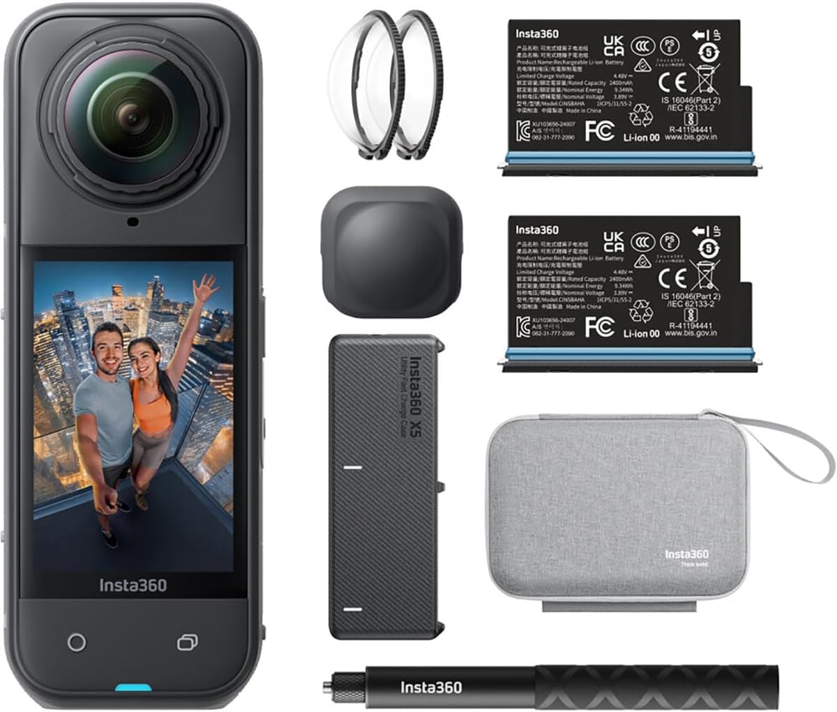Insta360 X5 Essentials Bundle: 8K Waterproof 360 Action Camera