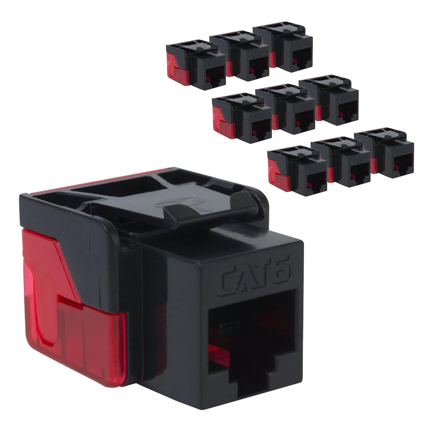 ICC CAT6 Keystone Jack for High-Power Devices, 10 Pack