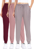 ZENEX Joggers for Women 3 Pack - Soft Stretch Sweatpants