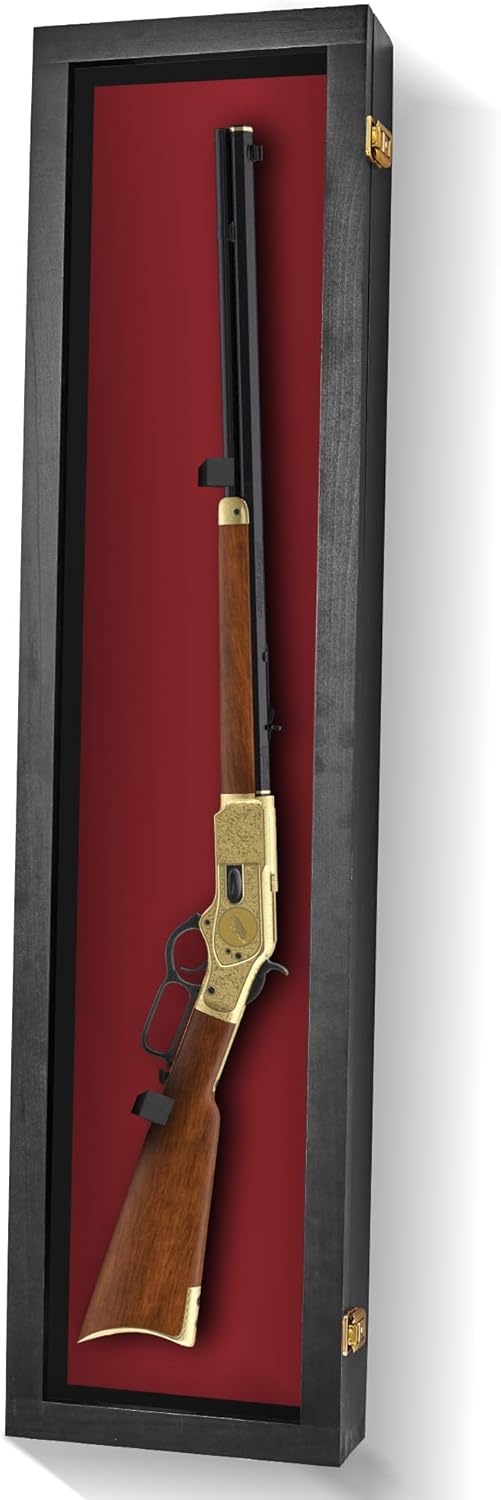 PENNZONI Gun Display Case - Lockable Rifle & Shotgun Cabinet