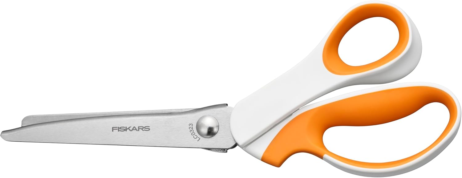 Fiskars SoftGrip Pinking Shears for Precise Zig Zag Cutting