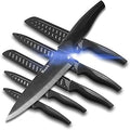 Wanbasion Black Stainless Steel Knife Set - Durable, Sharp Kitchen Set