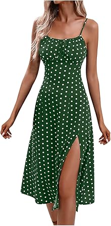 Summer Dresses for Women 2024 Casual Boho Sundress with Slit