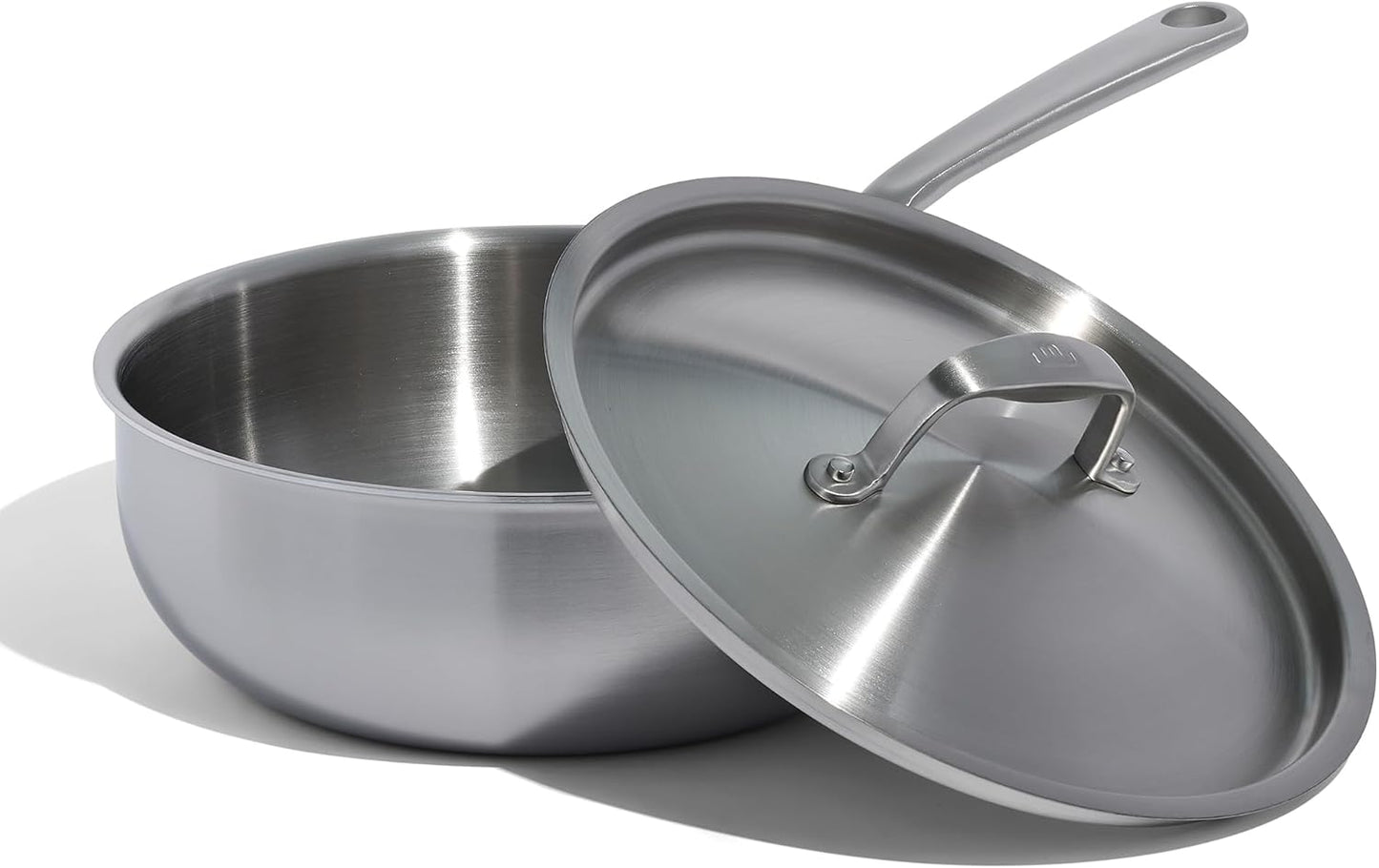 Professional 3 Quart Saucier Pan - 5 Ply Stainless - Made in Italy