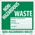 NON-HAZARDOUS WASTE OPTIONAL INFORMATION Label - Pack of 25