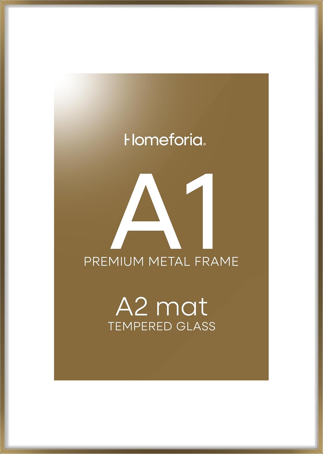 Homeforia A1 Poster Frame Bronze - Elegant Metal Frame for Photos