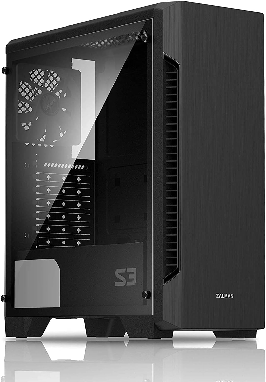 Zalman S3 TG ATX Mid-Tower Case with Tempered Glass Design