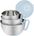 Stainless Steel Mixing Bowls Set with Non-Slip Silicone Bases - Set