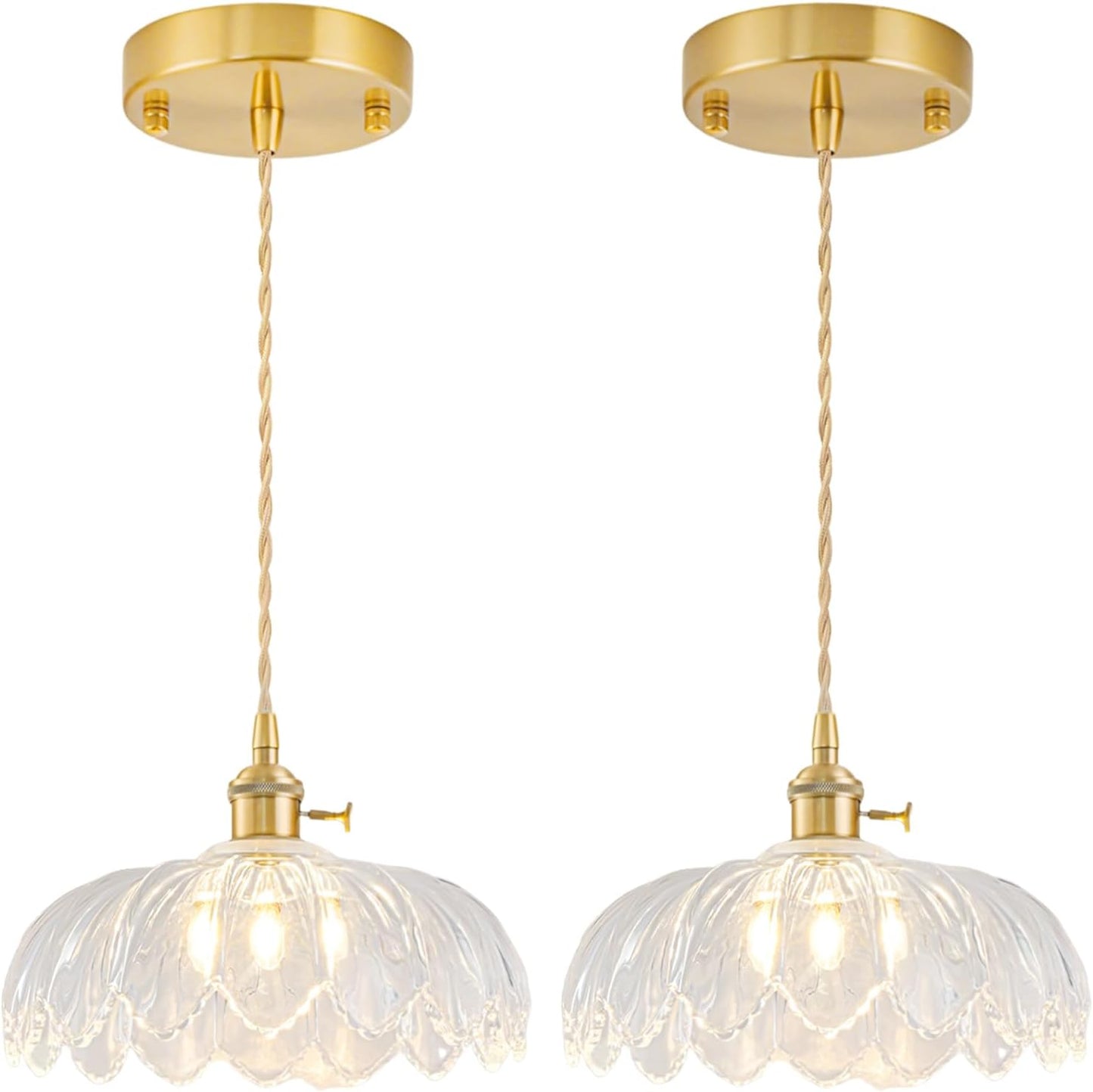 Vintage Brass Pendant Light Fixtures for Kitchen Island Lighting