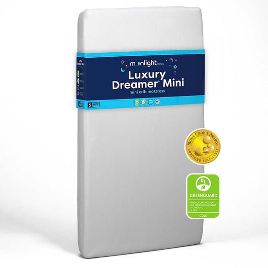 Luxury Dreamer Mini Crib Mattress with Cool Memory Foam Layer
