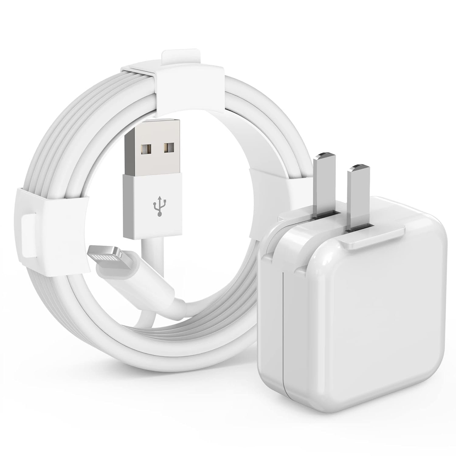 Portable 10 FT MFI Certified iPad Charger & Cord Set - Fast Charging