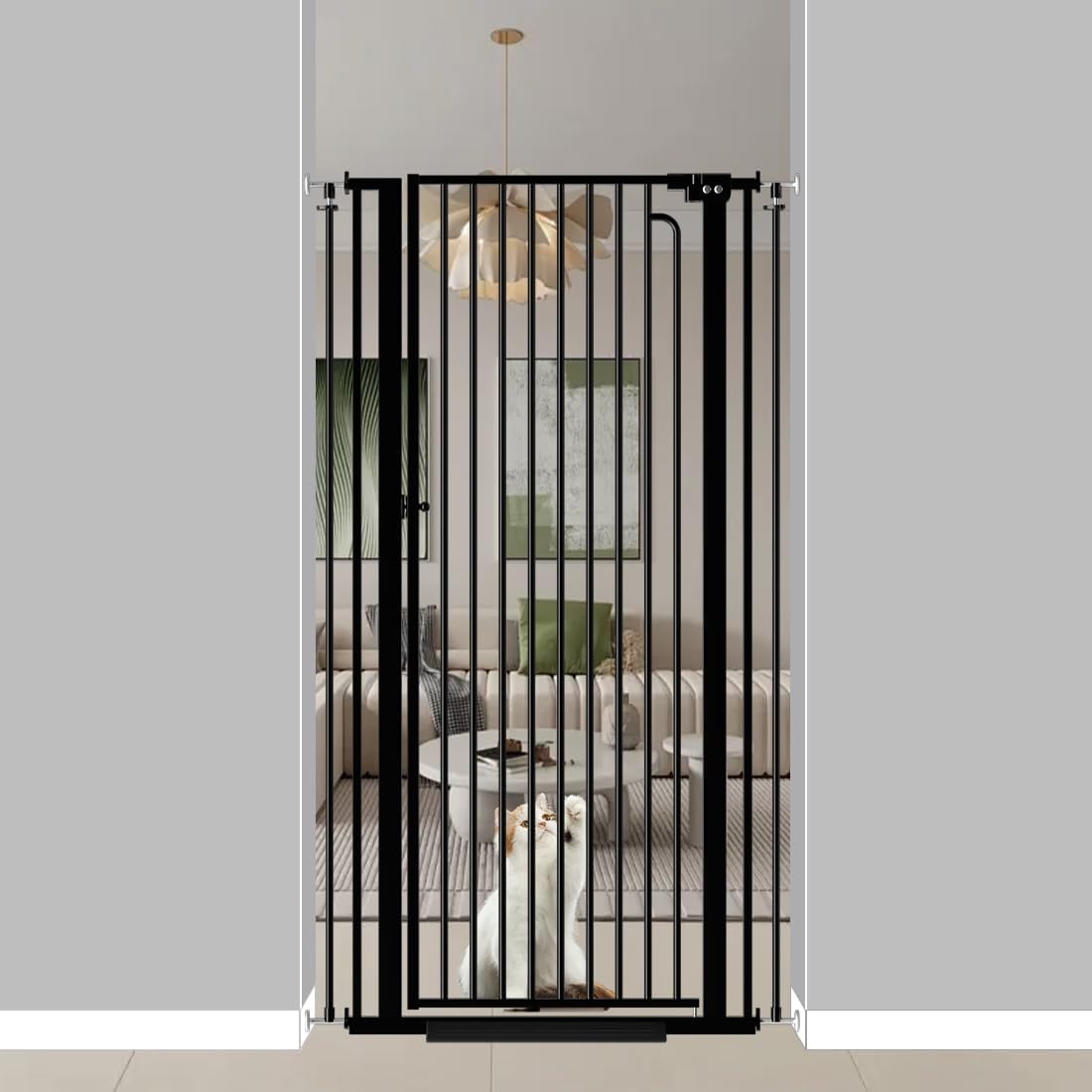 57 Inch Extra Tall Pet Gate for Dogs and Cats - Safe and Durable