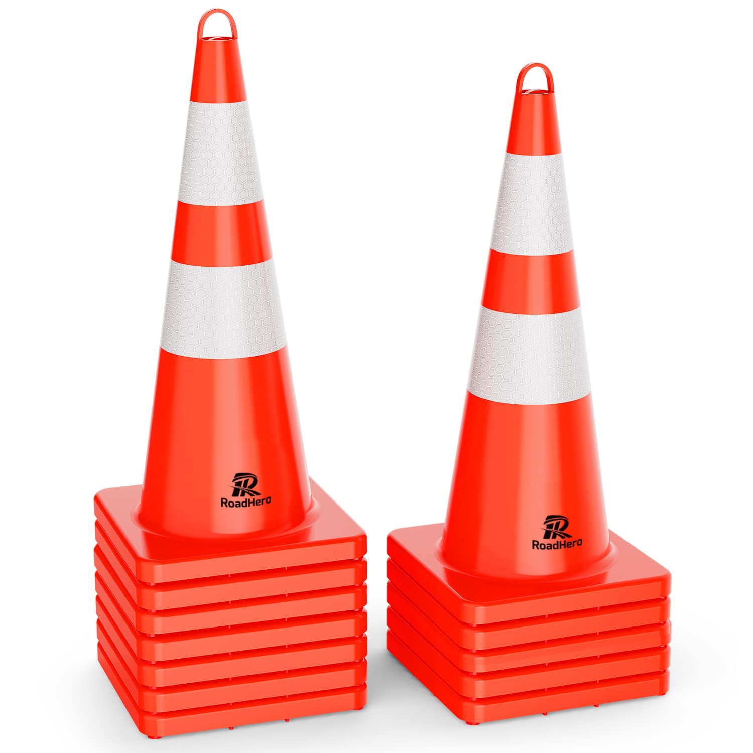 RoadHero 12 Cones Traffic Cones 28 Inch for Safety and Training