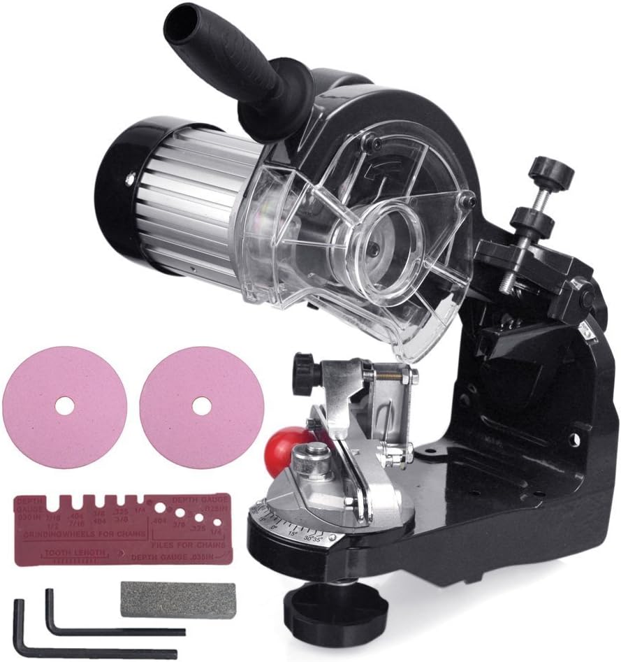 VEVOR Saw Chain Grinder with Grinding Wheels for Precision Sharpening