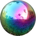 Gazing Globe Stainless Steel Rainbow Mirror Ball - Garden Accent