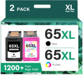 65XL 65 Ink Cartridges Black/Color Combo Pack - High Yield Replacement