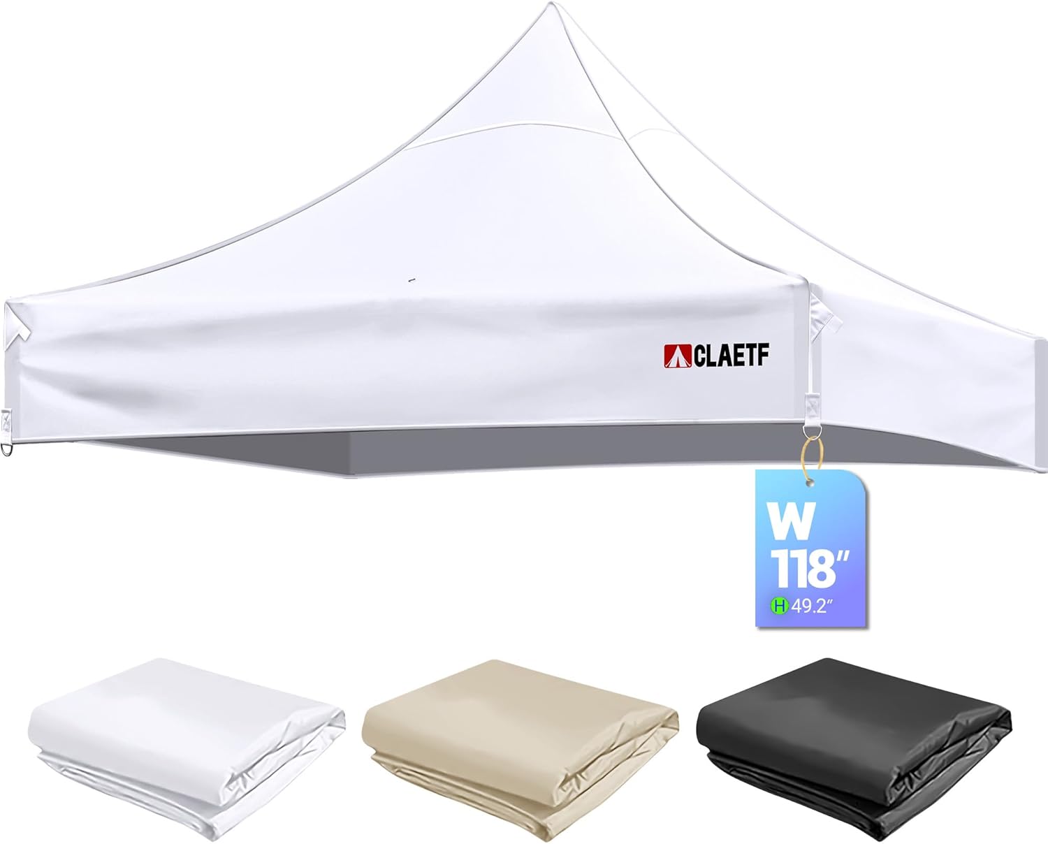 10x10 Canopy Replacement Top for Pop Up Canopy Tent - White