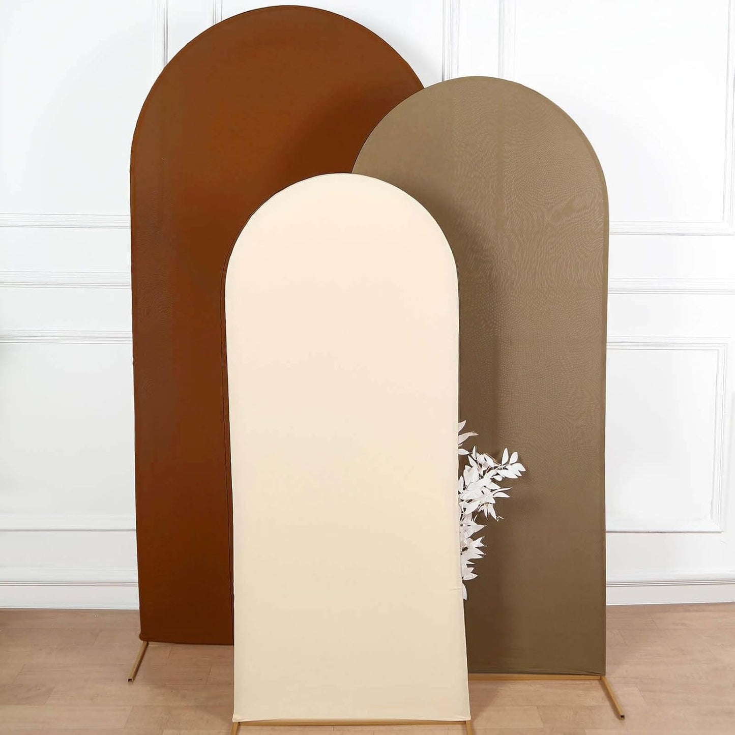 Mixed Natural Spandex Fitted Wedding Arch Covers for Events