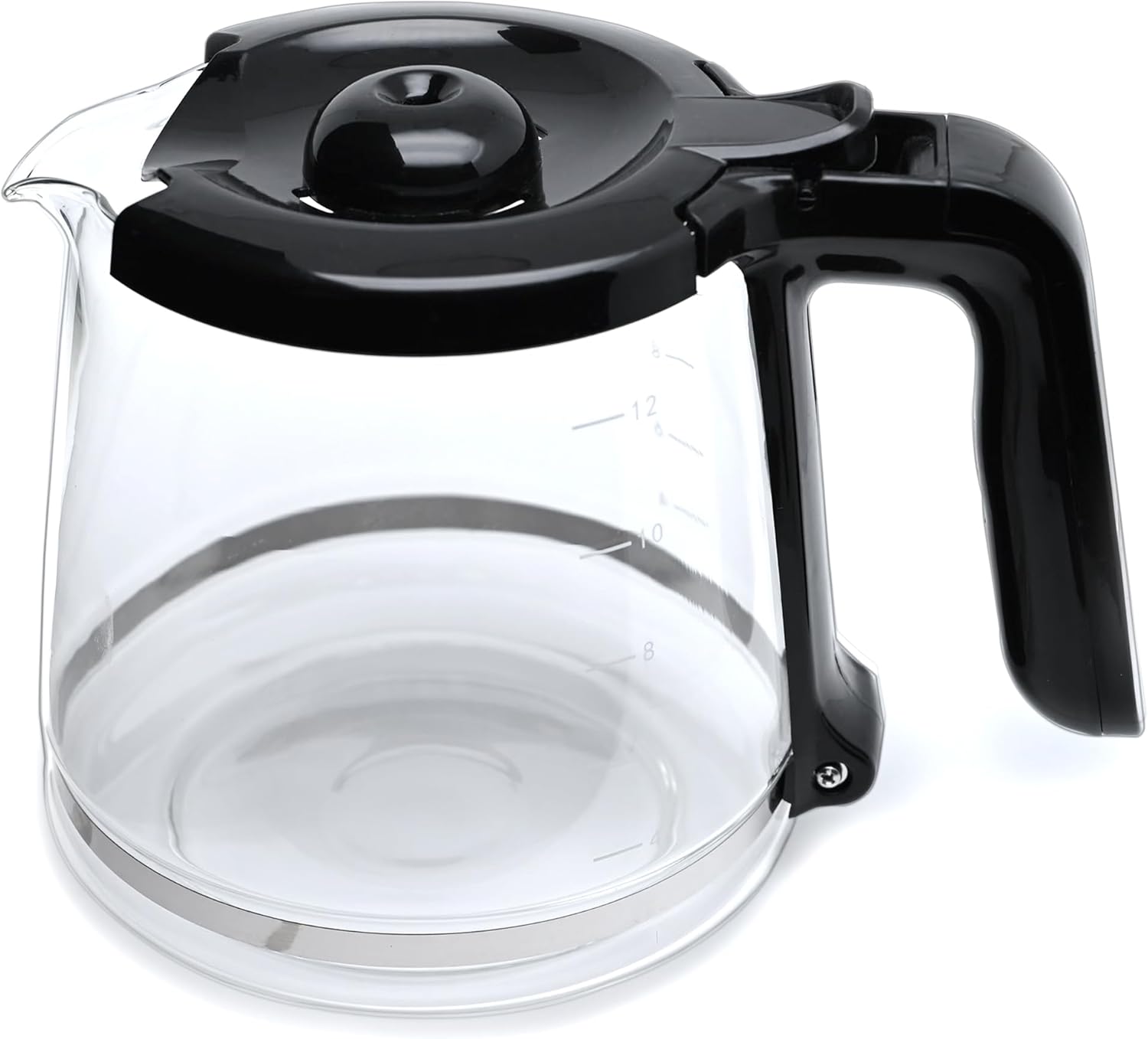 Premium 12-Cup Glass Carafe - Fits Mr. Coffee - Black Handle