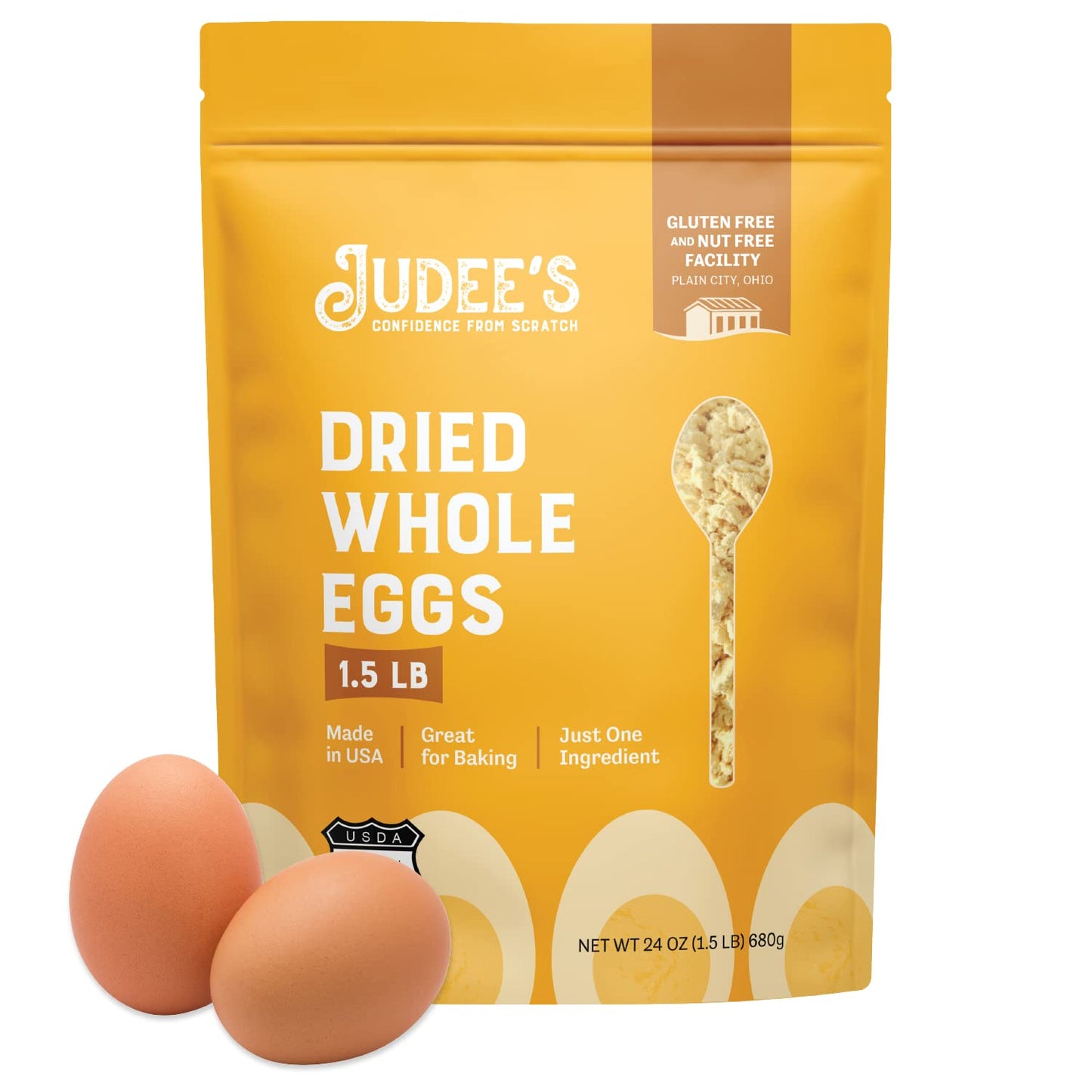 Judee's Gluten Free Dried Whole Egg Powder for Baking Needs
