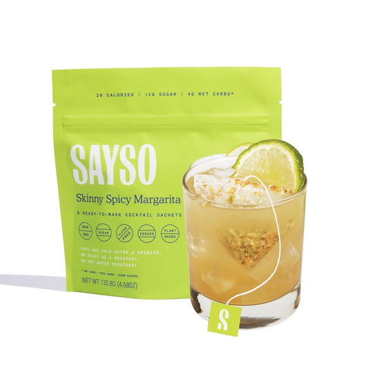 SAYSO Skinny Spicy Margarita Tea Bags: Instant, Low Cal, <1G Sugar